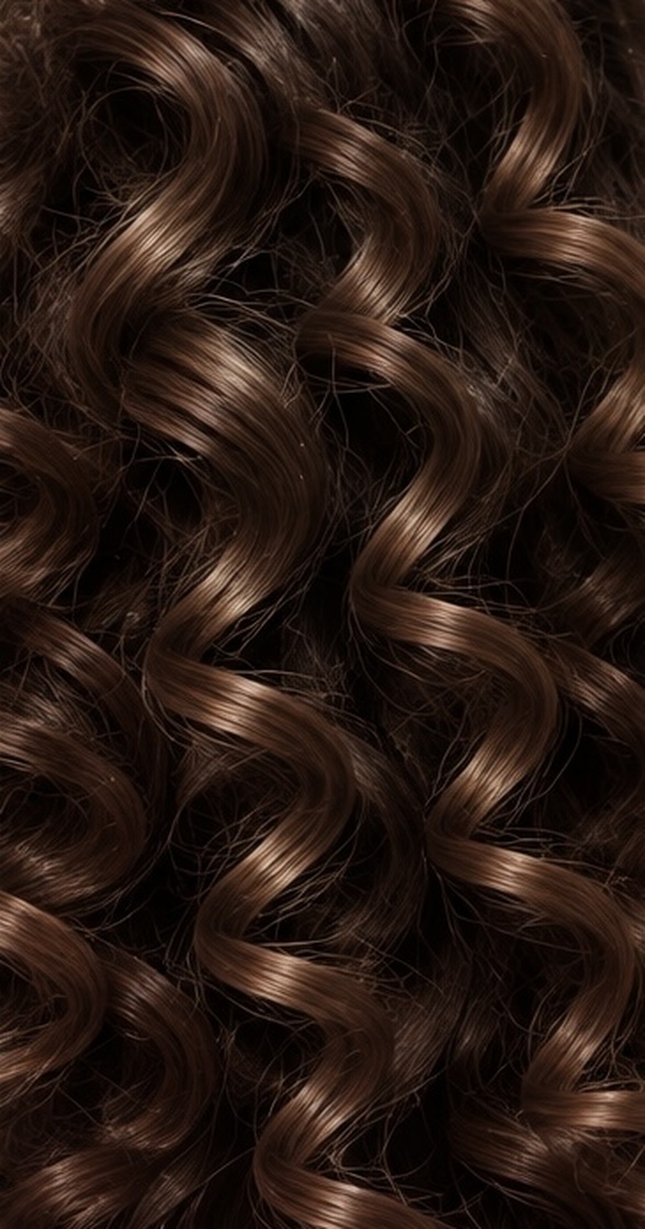 Defined glossy brunette curls